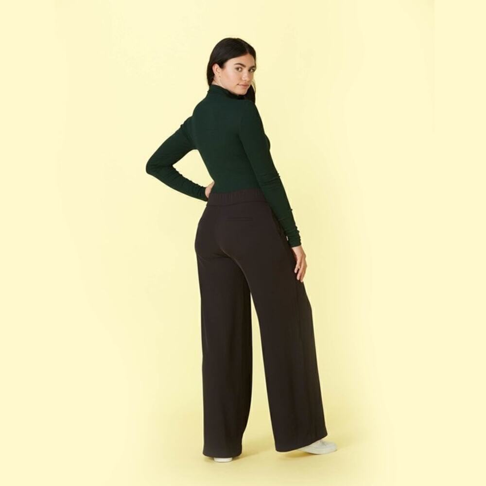 NWT Summersalt The Perfect Wide Leg High Rise Pant Black Women Size 14 - Picture 2 of 8